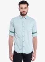 Vintage Green Slim Fit Casual Shirt