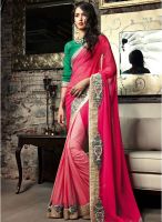 Vishal Pink Embroidered Saree