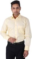 Warewell Men's Solid Formal Yellow Shirt