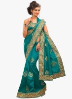 Xclusive Chhabra Green Embroidered Saree