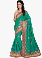 Xclusive Chhabra Green Embroidered Saree