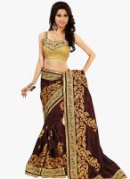 Xclusive Chhabra Wine Embroidered Saree