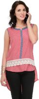 Yepme Casual Printed Women's Kurti(Pink)