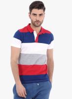 Basics Multicoloured Striped Polo T-Shirt