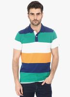 Basics Multicoloured Striped Polo T-Shirt