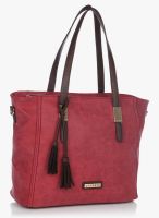 Caprese Sheryl Large Dull Red Tote Bag