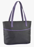 FOSTELO Black/Purple Polyurethane (Pu) Handbag