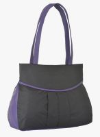 FOSTELO Black/Purple Polyurethane (Pu) Handbag