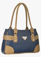 FOSTELO Blue/Brown Polyurethane (Pu) Handbag