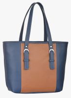 FOSTELO Blue/Brown Polyurethane (Pu) Handbag