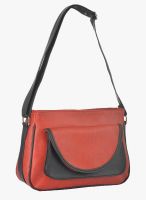 FOSTELO Red/Black Polyurethane (Pu) Sling Bag