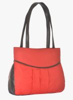 FOSTELO Red/Grey Polyurethane (Pu) Handbag