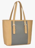 FOSTELO Tan/Grey Polyurethane (Pu) Handbag