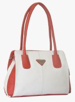 FOSTELO White/Red Polyurethane (Pu) Handbag