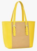 FOSTELO Yellow/Brown Polyurethane (Pu) Handbag