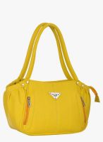 FOSTELO Yellow Polyurethane (Pu) Handbag