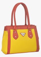 FOSTELO Yellow/Red Polyurethane (Pu) Handbag