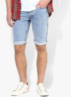 TOPMAN Light Blue Washed Short