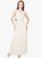 SVT ADA Collection Beige Solid Maxi Dress