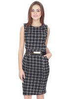 SVT ADA Collection Black Checked Bodycon Dress