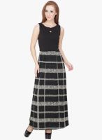 SVT ADA Collection Black Printed Maxi Dress