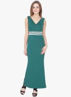 SVT ADA Collection Green Solid Maxi Dress