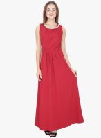 SVT ADA Collection Red Solid Maxi Dress