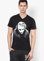 Batman Black Printed Round Neck T-Shirts