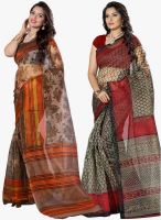 Lookslady Multicoloured Printed Sarees