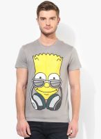 The Simpsons Grey Printed Round Neck T-Shirt