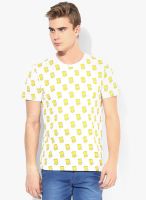 The Simpsons White Printed Round Neck T-Shirt