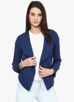 Stylestone Navy Blue Solid Shrug