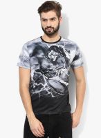 Superman Black Printed Round Neck T-Shirt