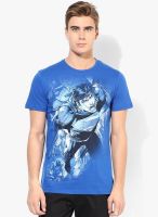 Superman Blue Printed Round Neck T-Shirt