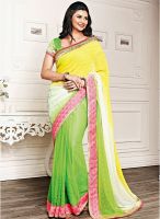 Vishal Green Printed Saree