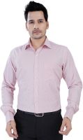 Alanti Men's Solid Formal Pink Shirt