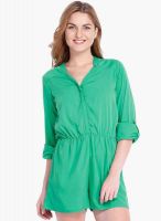 Anaphora Green Solid Jumpsuit