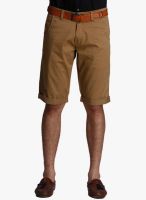 BEEVEE Khaki Solid Shorts