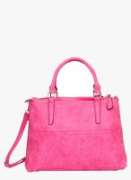 Bagkok Pink Polyurethane (Pu) Handbag