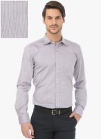 Basics Grey Solid Slim Fit Casual Shirt