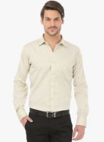 Basics Yellow Checks Regular Fit Casual Shirt