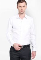 Black Coffee Solid White Formal Shirt