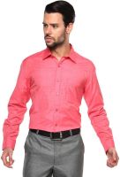 British Club Men's Solid Formal Red Shirt