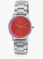 DKNY Dkny Soho Silver/Red Analog Watch