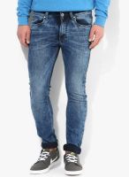 Flying Machine Blue Washed Slim Fit Jeans (Michael)