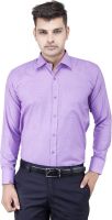 Frankline Men's Solid Formal Purple Shirt
