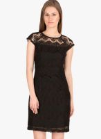Gipsy Black Colored Embroidered Shift Dress