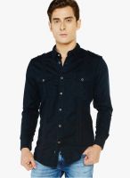 Globus Blue Regular Fit Casual Shirt