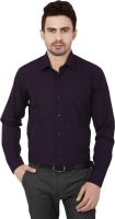 Hancock Men's Solid Formal Purple Shirt