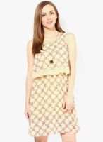 Honey By Pantaloons Yellow Colored Printed Shift Dress